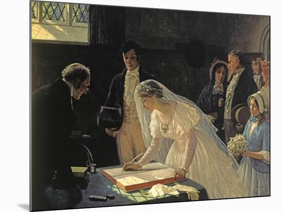 Signing The Register-Edmund Blair Leighton-Mounted Giclee Print