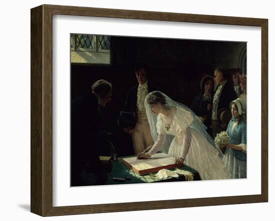 Signing the Register-Edmund Blair Leighton-Framed Giclee Print