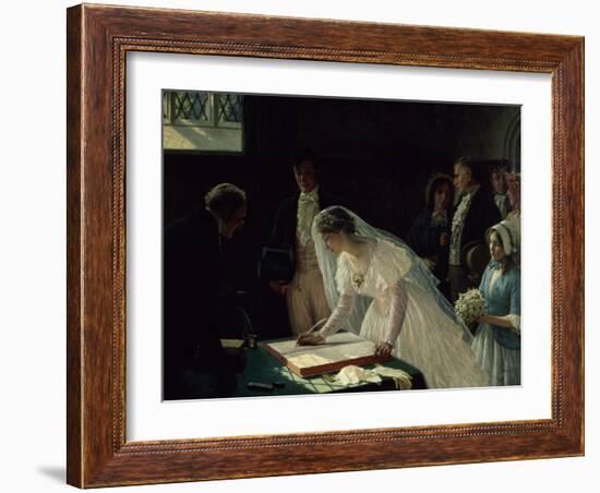 Signing the Register-Edmund Blair Leighton-Framed Giclee Print