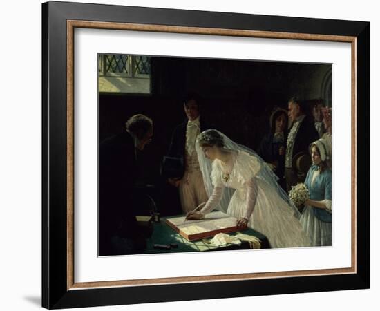 Signing the Register-Edmund Blair Leighton-Framed Giclee Print