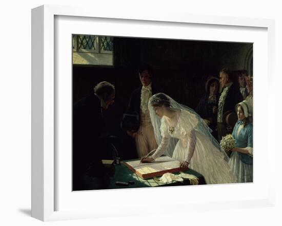 Signing the Register-Edmund Blair Leighton-Framed Giclee Print