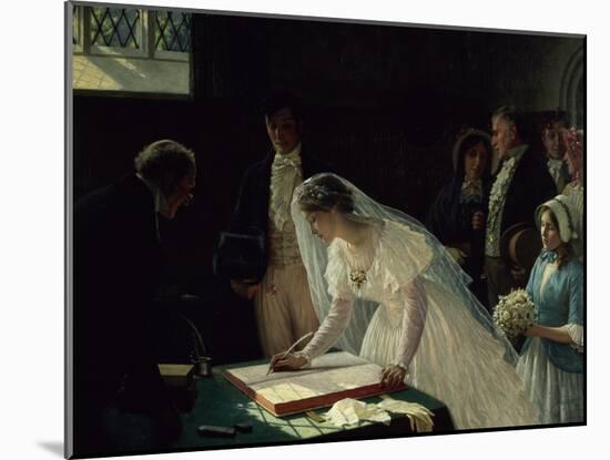 Signing the Register-Edmund Blair Leighton-Mounted Giclee Print