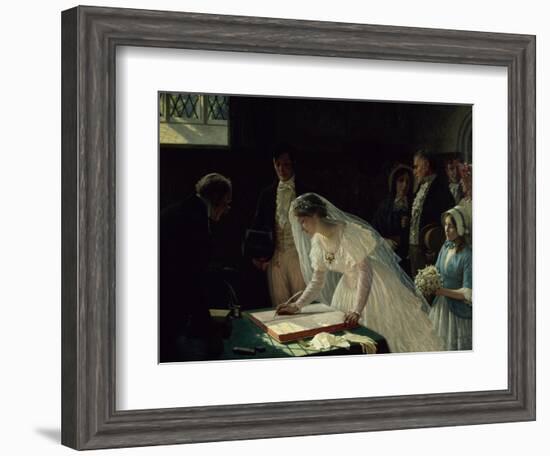 Signing the Register-Edmund Blair Leighton-Framed Giclee Print