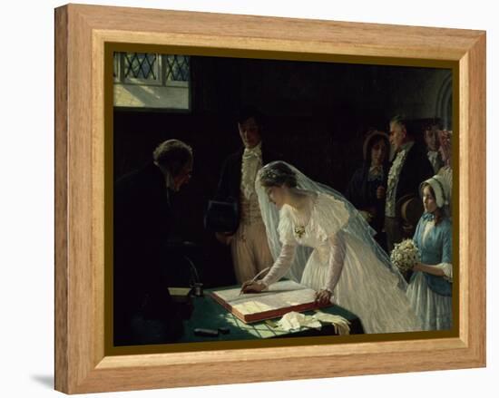 Signing the Register-Edmund Blair Leighton-Framed Premier Image Canvas