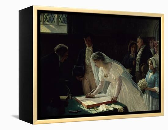 Signing the Register-Edmund Blair Leighton-Framed Premier Image Canvas