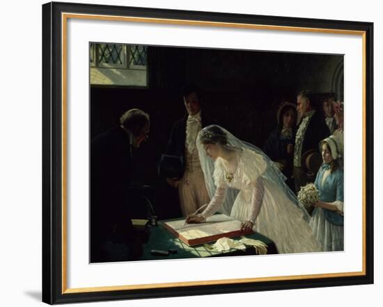 Signing the Register-Edmund Blair Leighton-Framed Giclee Print