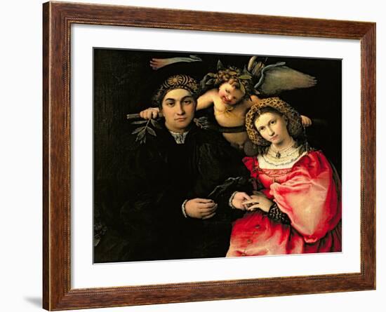 Signor Marsilio Cassotti and His Wife, Faustina, 1523-Lorenzo Lotto-Framed Giclee Print