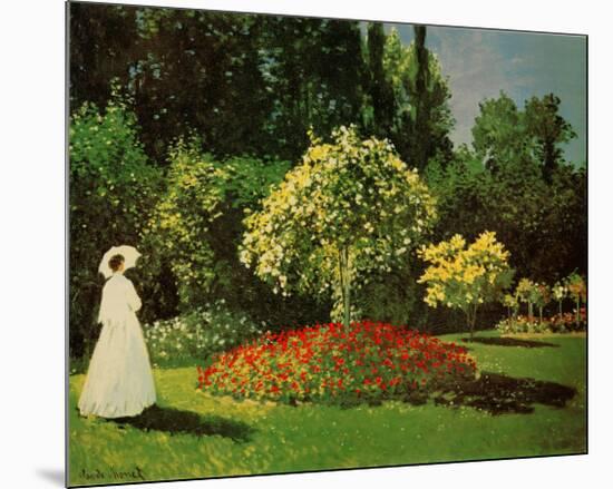 Signora in Giardino-Claude Monet-Mounted Art Print