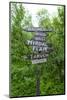 Signpost Near Flam, Norway, Scandinavia, Europe-Amanda Hall-Mounted Photographic Print