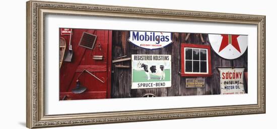 Signs, Chester, Vermont, USA-Walter Bibikow-Framed Photographic Print