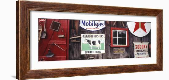 Signs, Chester, Vermont, USA-Walter Bibikow-Framed Photographic Print
