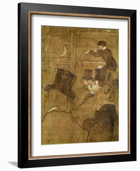 Signs for the Goulue House, at the Trone Fair in Paris. the Moorish Dance: La Gouloue (Louise Weber-Henri de Toulouse-Lautrec-Framed Giclee Print