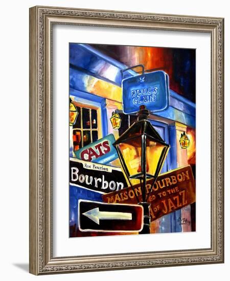 Signs of Bourbon Street-Diane Millsap-Framed Art Print