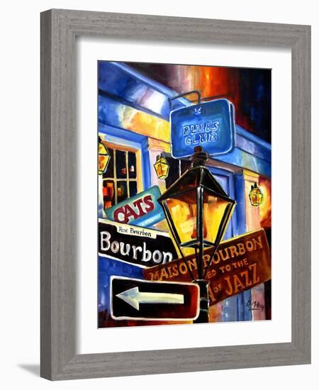 Signs of Bourbon Street-Diane Millsap-Framed Art Print