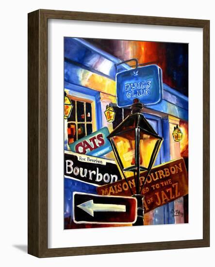 Signs of Bourbon Street-Diane Millsap-Framed Art Print