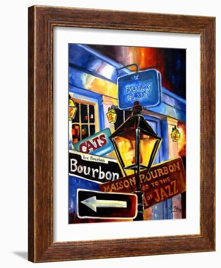 Signs of Bourbon Street-Diane Millsap-Framed Art Print