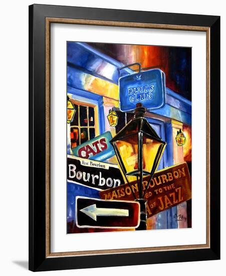 Signs of Bourbon Street-Diane Millsap-Framed Art Print