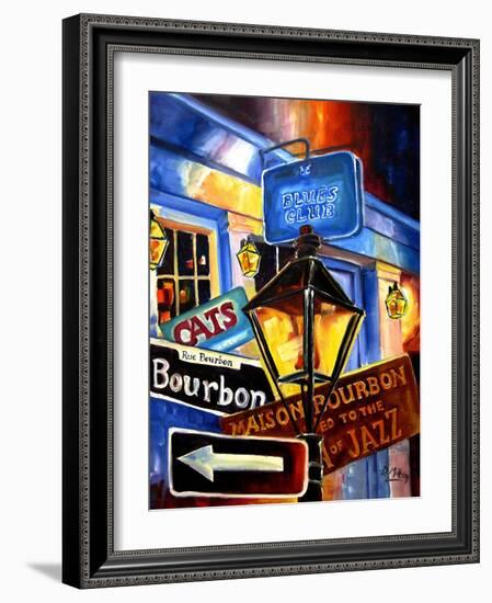 Signs of Bourbon Street-Diane Millsap-Framed Art Print