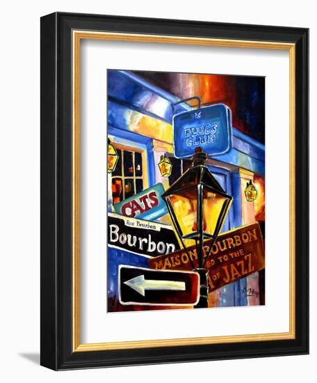 Signs of Bourbon Street-Diane Millsap-Framed Art Print
