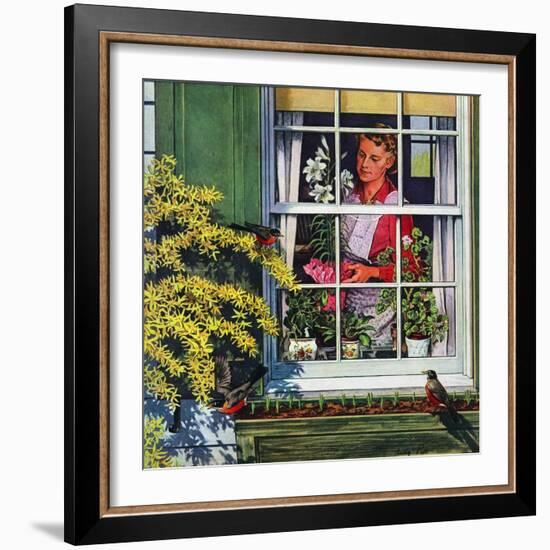 "Signs of Spring,"April 1, 1947-Rudy Pott-Framed Giclee Print