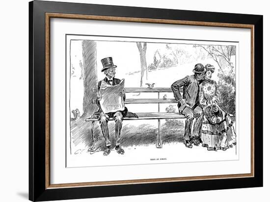 Signs of Spring-Charles Dana Gibson-Framed Giclee Print