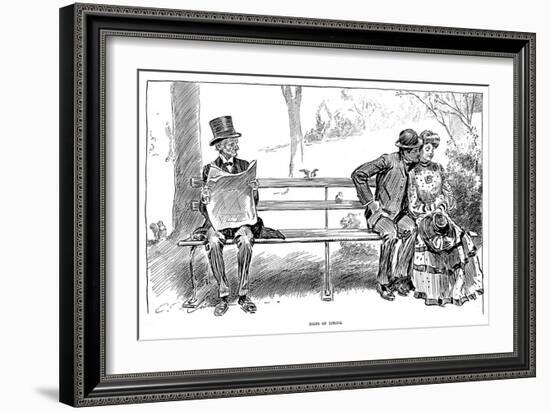 Signs of Spring-Charles Dana Gibson-Framed Giclee Print