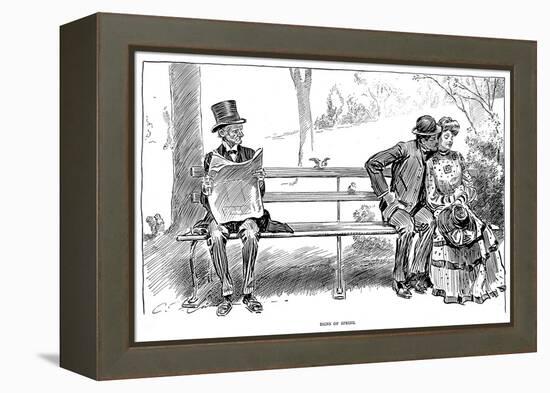 Signs of Spring-Charles Dana Gibson-Framed Premier Image Canvas