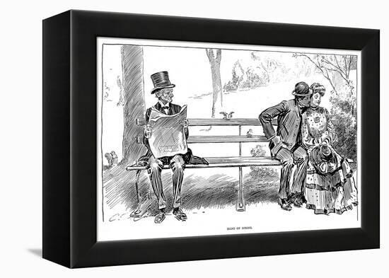Signs of Spring-Charles Dana Gibson-Framed Premier Image Canvas
