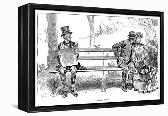 Signs of Spring-Charles Dana Gibson-Framed Premier Image Canvas