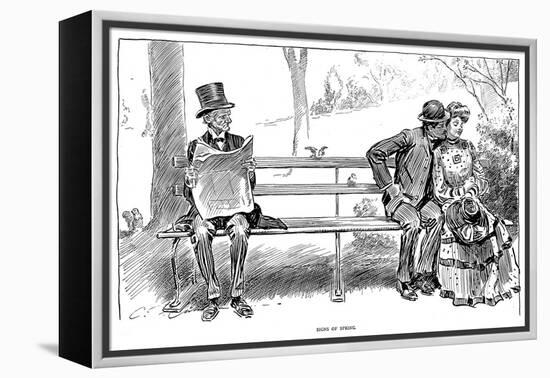 Signs of Spring-Charles Dana Gibson-Framed Premier Image Canvas