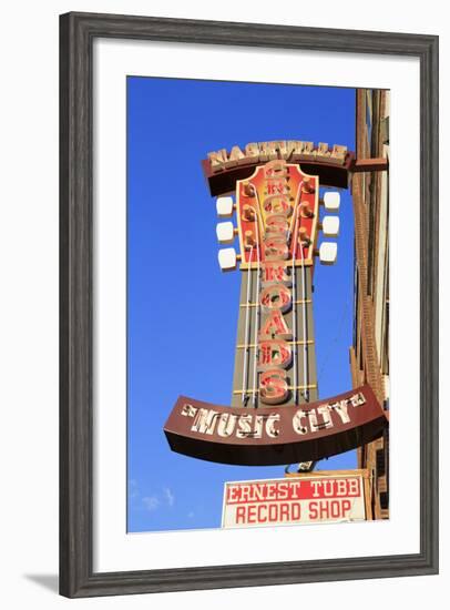 Signs on Broadway Street, Nashville, Tennessee, United States of America, North America-Richard Cummins-Framed Photographic Print