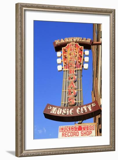 Signs on Broadway Street, Nashville, Tennessee, United States of America, North America-Richard Cummins-Framed Photographic Print