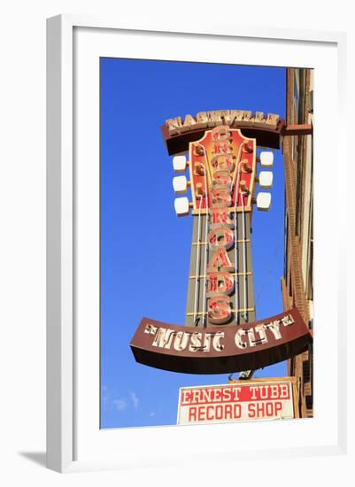 Signs on Broadway Street, Nashville, Tennessee, United States of America, North America-Richard Cummins-Framed Photographic Print