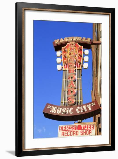 Signs on Broadway Street, Nashville, Tennessee, United States of America, North America-Richard Cummins-Framed Photographic Print