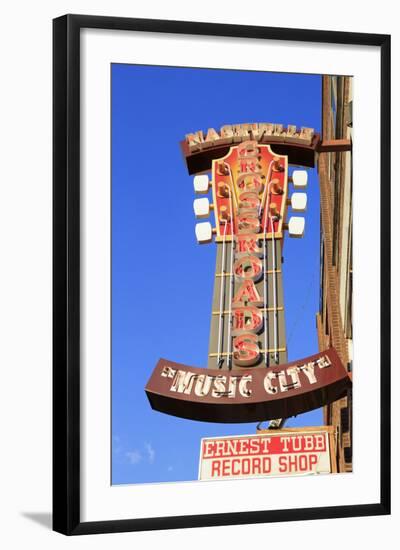 Signs on Broadway Street, Nashville, Tennessee, United States of America, North America-Richard Cummins-Framed Photographic Print