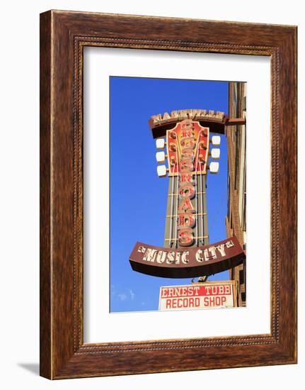 Signs on Broadway Street, Nashville, Tennessee, United States of America, North America-Richard Cummins-Framed Photographic Print