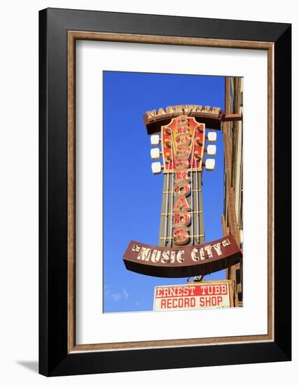 Signs on Broadway Street, Nashville, Tennessee, United States of America, North America-Richard Cummins-Framed Photographic Print