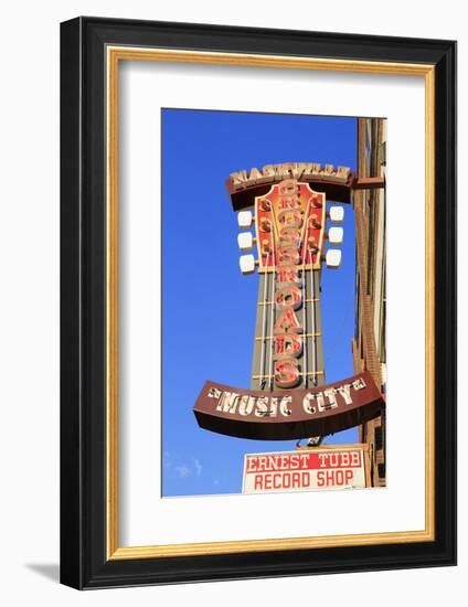 Signs on Broadway Street, Nashville, Tennessee, United States of America, North America-Richard Cummins-Framed Photographic Print