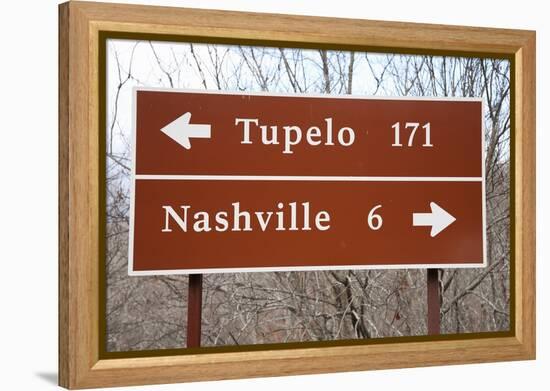 Signs to Tupelo and Nashville-Joseph Sohm-Framed Premier Image Canvas