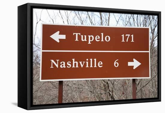 Signs to Tupelo and Nashville-Joseph Sohm-Framed Premier Image Canvas