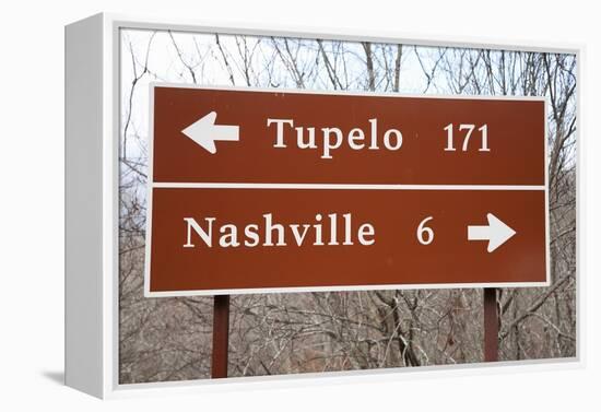 Signs to Tupelo and Nashville-Joseph Sohm-Framed Premier Image Canvas