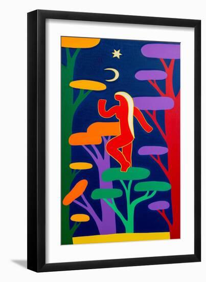 Siguiendo el ritmo de los árboles,2019,(oil on linen)-Cristina Rodriguez-Framed Giclee Print