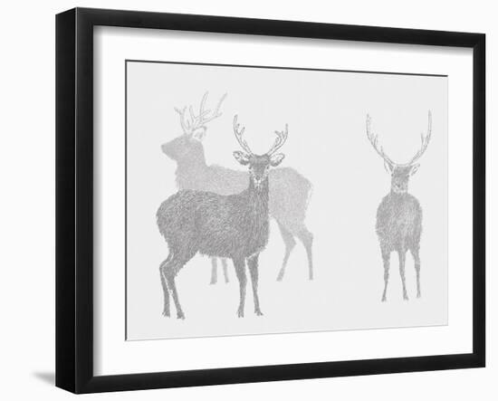 Sika Deer  2017  (digital)-Sarah Hough-Framed Giclee Print