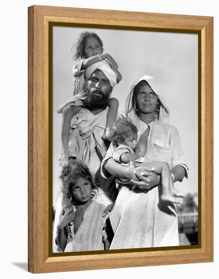 Sikh and His Family in Convoy Migrating to East Punjab After the Division of India-Margaret Bourke-White-Framed Premier Image Canvas