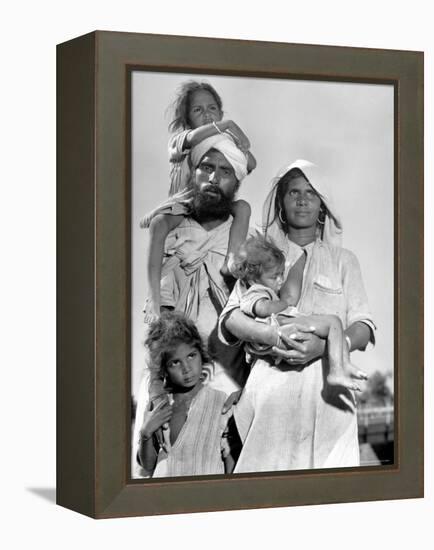 Sikh and His Family in Convoy Migrating to East Punjab After the Division of India-Margaret Bourke-White-Framed Premier Image Canvas