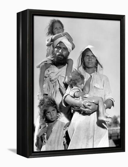 Sikh and His Family in Convoy Migrating to East Punjab After the Division of India-Margaret Bourke-White-Framed Premier Image Canvas