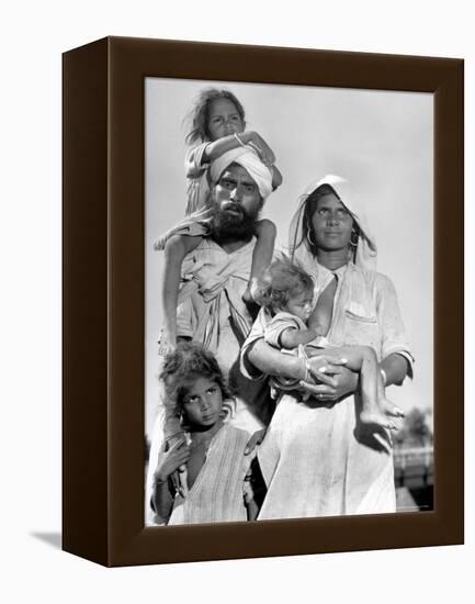 Sikh and His Family in Convoy Migrating to East Punjab After the Division of India-Margaret Bourke-White-Framed Premier Image Canvas