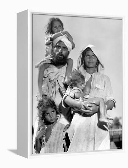 Sikh and His Family in Convoy Migrating to East Punjab After the Division of India-Margaret Bourke-White-Framed Premier Image Canvas