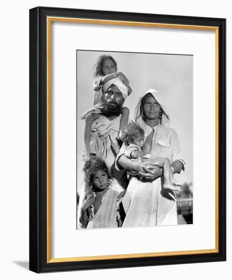 Sikh and His Family in Convoy Migrating to East Punjab After the Division of India-Margaret Bourke-White-Framed Premium Photographic Print