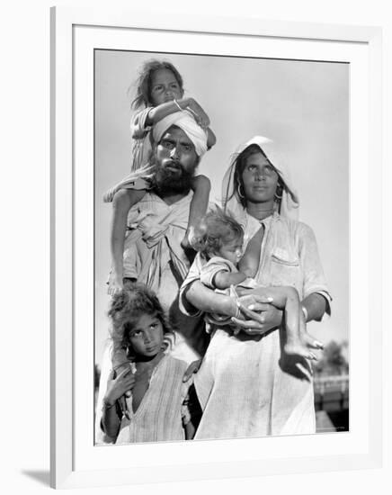 Sikh and His Family in Convoy Migrating to East Punjab After the Division of India-Margaret Bourke-White-Framed Premium Photographic Print